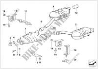 Exhaust system, rear for BMW 850Ci 1990