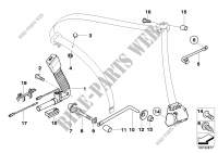 Front safety belt mounting parts for BMW M6 2005