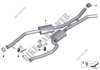 Front silencer for BMW X5 4.8i 2006