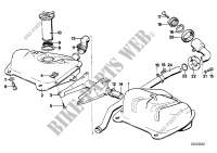 Fuel tank/attaching parts for BMW 323i 1979