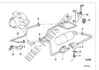 Fuel tank breath.valve/disturb.air valve for BMW 530i 1992