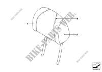 Indiv. headrest, CAK, sports seat, front for BMW 335d 2005
