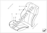 Individual sports seat cover, front for BMW 630i 2004