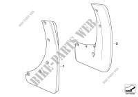 Mud flaps for BMW X5 3.0d 2006