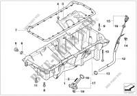 Oil pan/oil level indicator for BMW X3 3.0d 2003