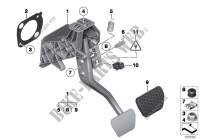 Pedal assembly, automatic transmission for BMW X6 35iX 2014