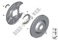 Rear wheel brake disc, perforated for BMW M3 2008