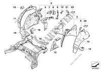 Rear wheelhouse/floor parts for BMW 530d 2002