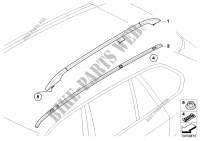 Retrofit, roof rails for BMW X5 4.8i 2006