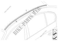 Roof moulding/Roof rail for BMW 545i 2002