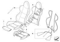 Seat, front, cushion &cover, sports seat for BMW Z4 2.2i 2002
