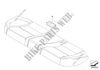Seat, rear, cushion, & cover, basic seat for BMW 550i 2005