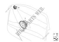 Single parts f front door top hifi syst. for BMW 545i 2002