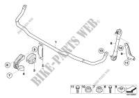 Stabilizer, front for BMW 525i 2002