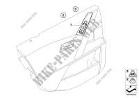 Switch, window lifter, drivers side for BMW 530i 2001