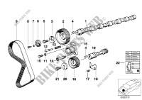 Timing+valve train tooth belt/camshaft for BMW 520i 1982
