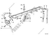 Valves/Pipes of fuel injection system for BMW M635CSi 1984