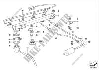 Valves/Pipes of fuel injection system for BMW 318is 1989