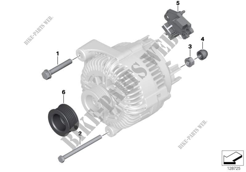 Generator, individual parts for BMW 323i 2004