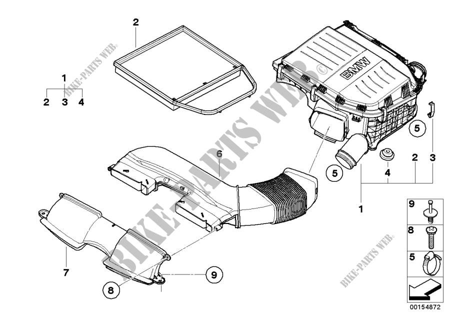 Intake silencer / Filter cartridge for BMW 335i 2006