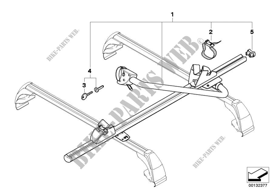 Touring bicycle holder for BMW 318i 1984