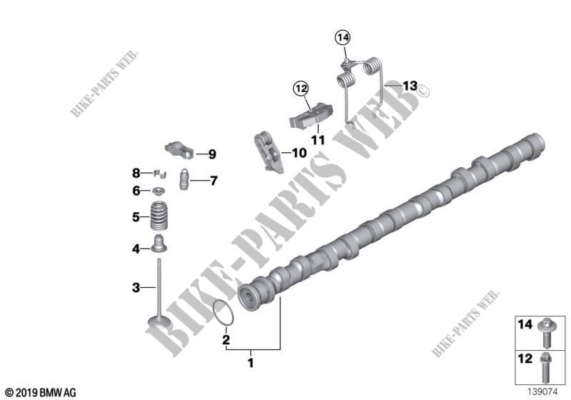 Valve timing gear, camshaft, inlet for BMW X6 35iX 2014