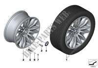 BMW LA wheel double spoke 321 for BMW X1 16i 2012