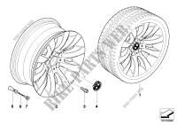 BMW LA wheel, radial spoke 244 for BMW 530i 2001