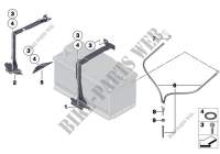 Battery holder and mounting parts for BMW Hybrid X6 2009