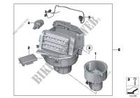 Blower unit / mounting parts for BMW 520d 2014