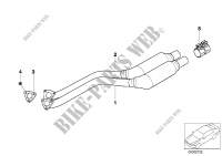 Catalytic converter/front silencer for BMW 728iL 1995