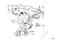 Electric additional fan for BMW 535i 1985