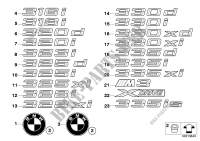 Emblems / letterings for BMW M3 2006