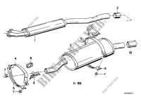 Exhaust assy without catalyst for BMW 325i 1988