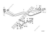Exhaust assy without catalyst for BMW 325ix 1988