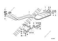 Exhaust assy without catalyst for BMW 325i 1985