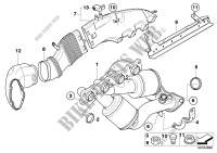 Exhaust manifold with catalyst for BMW 520i 2007