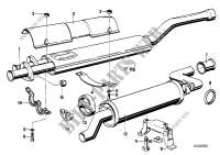 Exhaust system for BMW 528 1974