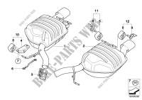 Exhaust system, rear for BMW 635d 2006