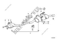 Exhaust system, rear for BMW 318is 1989