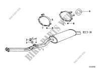 Exhaust system, rear for BMW 325i 1986