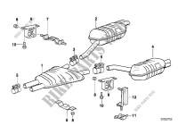 Exhaust system, rear for BMW 850Ci 1994