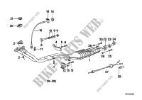 Exhaust system with catalytic converter for BMW 325ix 1986