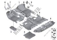 Floor covering for BMW 550i 2008