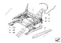 Front seat rail mechanical/single parts for BMW 318Ci 1999