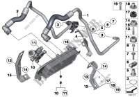 Heat exch./transmission oil cooler line for BMW 535i 2013