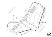 Indi. cover, basic seat, with inlay welt for BMW 635d 2006