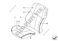 Indi. cover, sport seat, with inlay welt for BMW 650i 2007