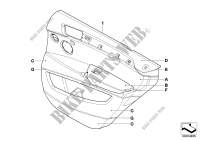Indi.door trim panel, full leather, rear for BMW X5 4.8i 2006