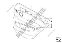 Indiv. rear door trim panel,part.leather for BMW X6 M 2008